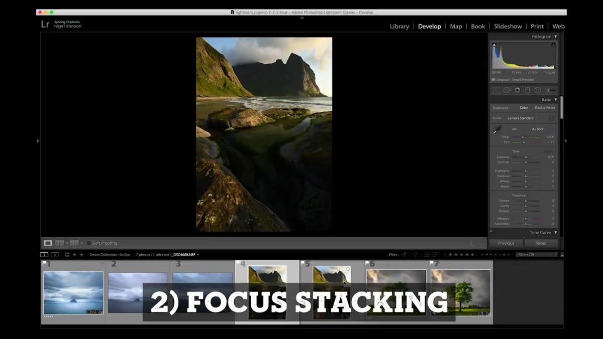 Two separate images shown side by side, foreground soft, background sharp