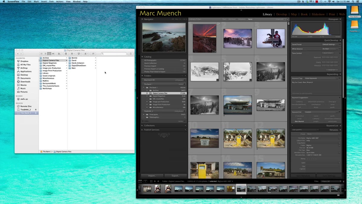 Text list of four Lightroom import rules on screen