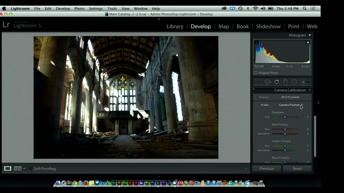 Camera Calibration section highlighted as part of import workflow suggestion